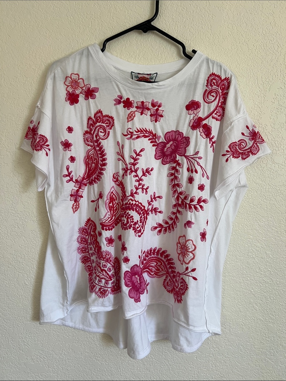 Johnny Was Cassia Raw Detail Swing Tee
